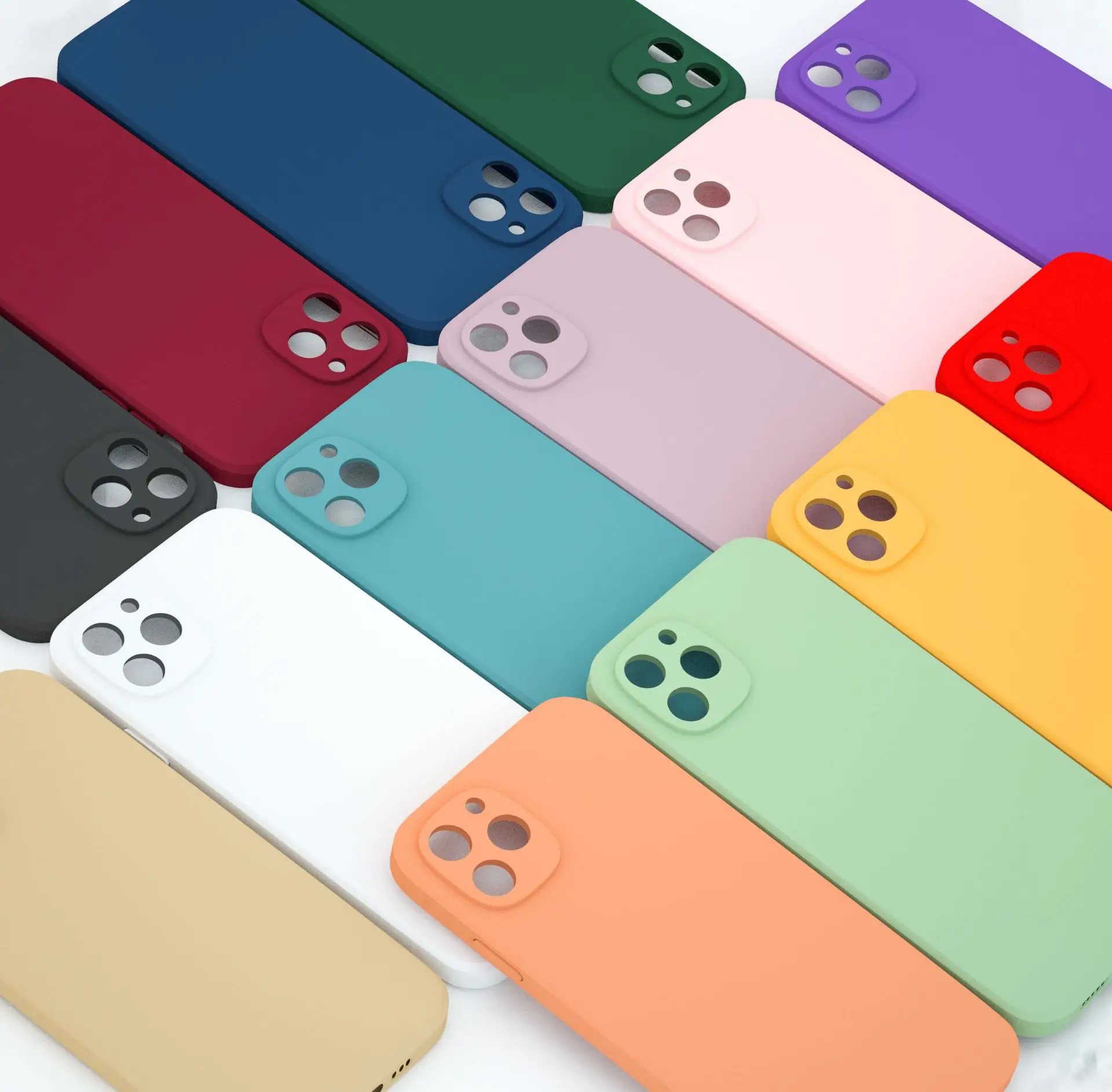 

12 Pro Back Case Wholesale TPU Matte Back Cover Camera Protection Phone Case for iPhone 12, Multi