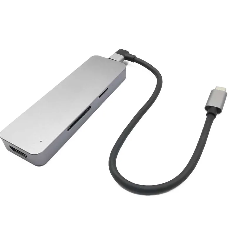 

2020 New Trending Multifunction Usb C Laptop Docking Station 7 in 1 usb-c hub With OTG connector Usb 3.1 M2 Ssd Enclosure Hub, Gray