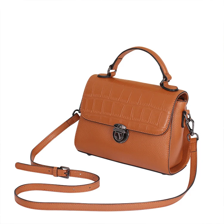 

EMGL069 New genuine leather women luxury tote bag crocodile pattern fashionable shoulder handbags custom small crossbody bags