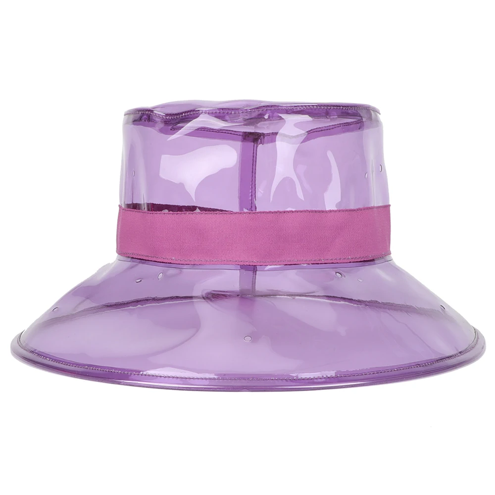 Waterproof Custom Womans Rain Caps,Plastic Transparent Fisherman Hat