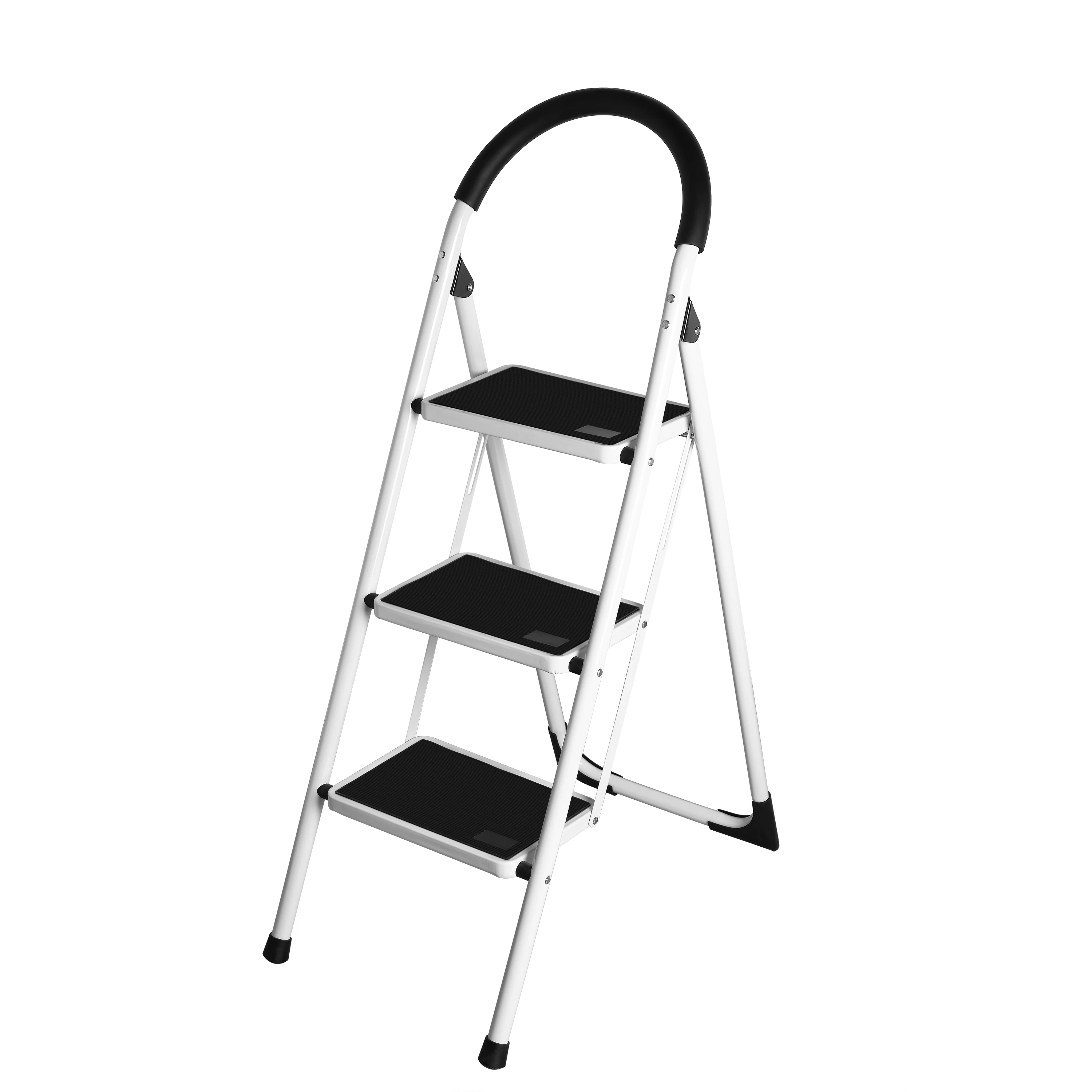 3 Step Stool Folding Step Stool Steel Stepladders With Handgrip Anti ...