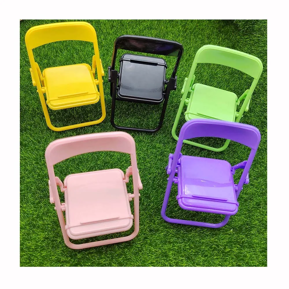 

1:12 Colorful Dollhouse Folding Chair Furniture Artificial Miniature Plastic Armchair Toys Doll House Decoration Accessories