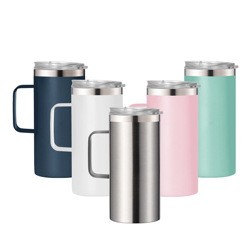 

New Design Wholesale 20oz Tumbler Double Stainless Steel Insulated Vacuum Travel Mugs Vacuum Cups With Handle, Customizable