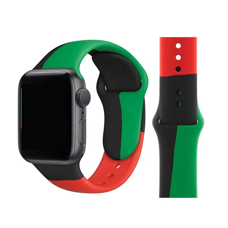 

Black Unity for Apple Watch Band NEW Arrival Rubber Watch Band Sport for iwatch 38/40mm 42/44mm, 12 colors