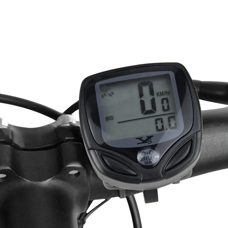 

Lcd display multi-functions odometer waterproof wireless computer bicycle, Black