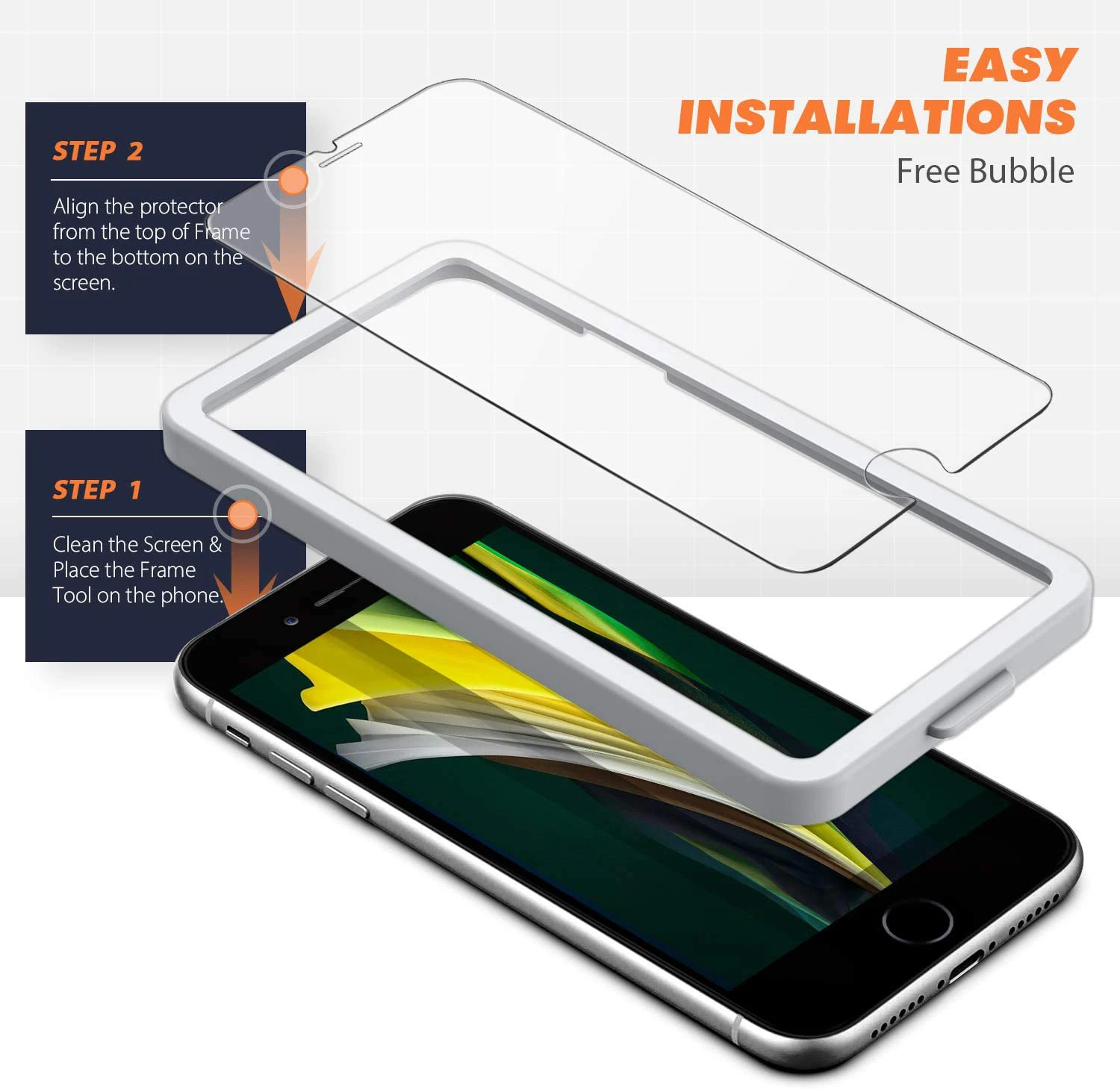 For Iphone Se 2020 Screen Protector 3 Pack,Hocayu Anti Fingerprint