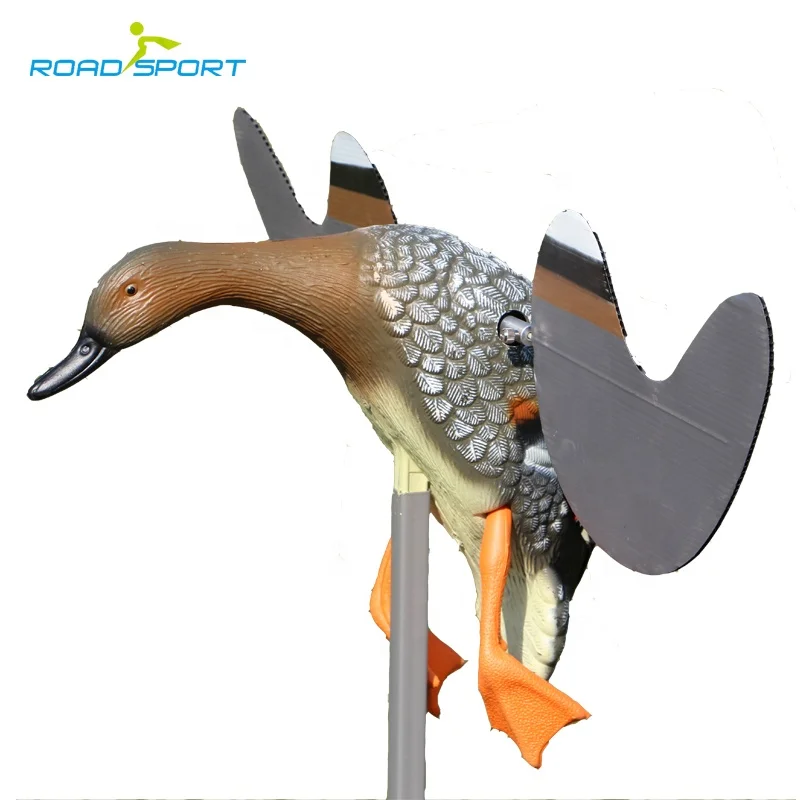 

Plastic motorized duck hunting electronic decoy with wings