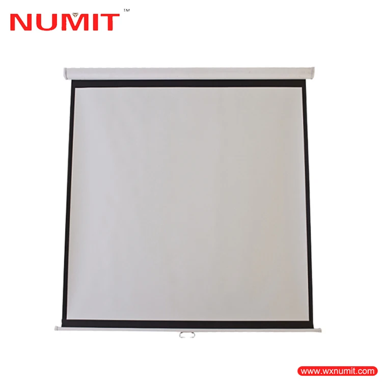 Easy Installation Ceiling Hanging Projection Screen Projector Manual Screen