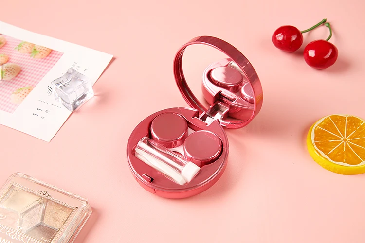 
Wholesale Colorful Plastic Pink Blue Contact Lens Cleaner Eye Lenses Case Box Contact+Lens+Cases 