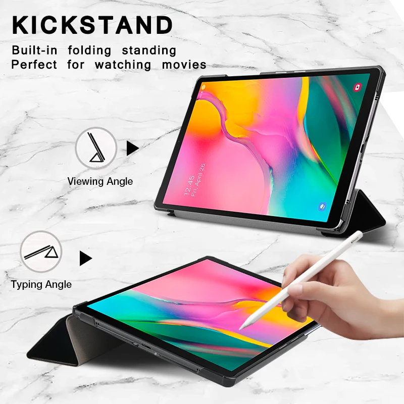 

New arrival Trifold smart case cover for samsung galaxy tab a7 lite Thickened Four Corners Anti Fall Pc Pu Leather galaxy tab A7