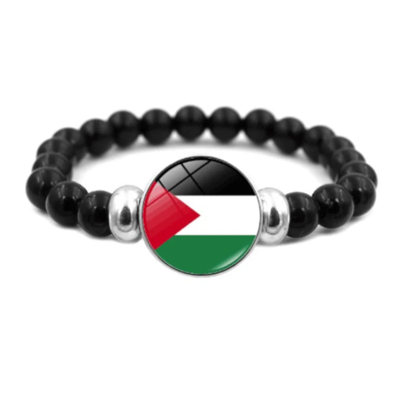 

Creative Small Gift Palestine Country Flag Bracelet Men Palestine Beaded Bracelet