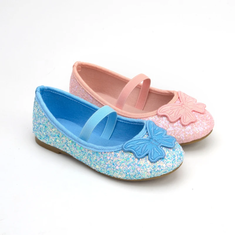 

Factory direct sales shoes kids girl good resilience girl dress shoes, Pink/blue