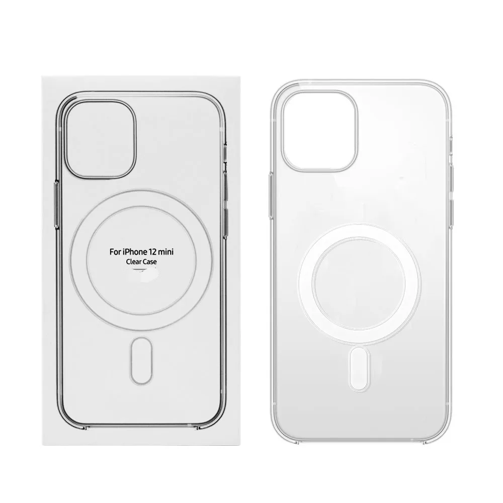 

For iPhone 12 Magnetic Clear Case Charging Case Tpu Full Cover Transparent Magnetic Wireless Charger Phone Case For iPhone 12