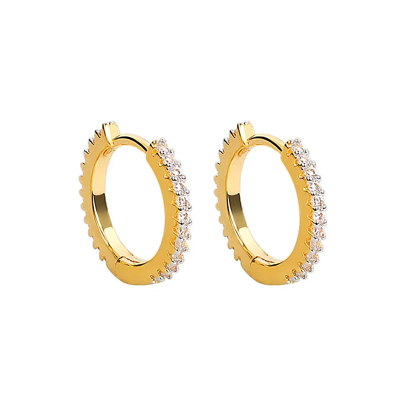 

Wholesale Exquisite Wedding Bridal Earrings Cubic Zirconia Copper Hoop Earrings for Women Jewelry