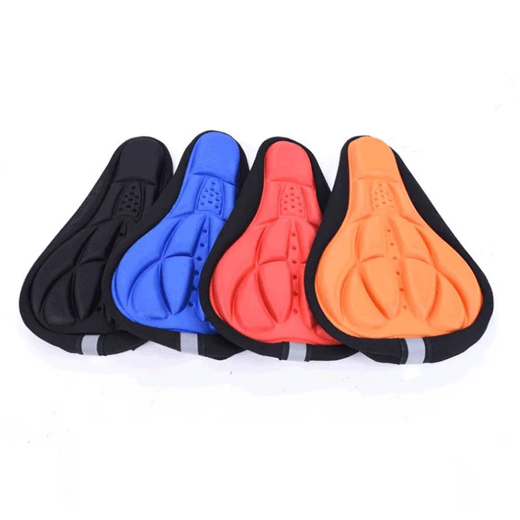 

Four-color non-slip reflective and breathable soft fabric bicycle seat cover, Black/red/blue/yellow
