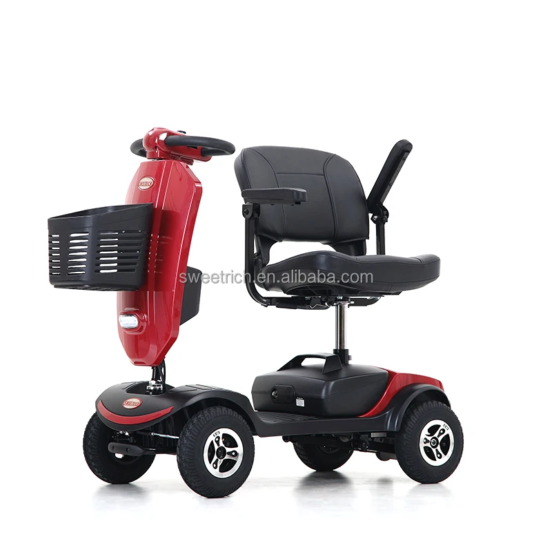 

Elderly Electric 4 Wheel Disabled Handicap Folding Foldable Mobility Scooters Electric, Red , blue, or customized