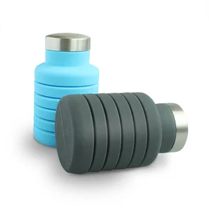 Image of 2019 New BPA Folding Silicone Collapsible Water Bottle for Outdoor Use