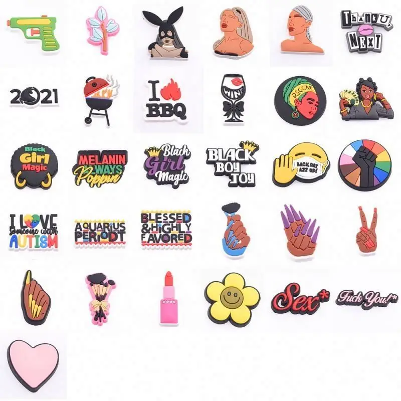 

Custom soft PVC cartoon flower charm for clog shoes, Jewelry