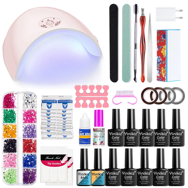 

Nail Polish Kits UV LED Lamp Dryer Gel Soak Off Nail Tools Semi-Permanent Varnish Factory Supply, Customised