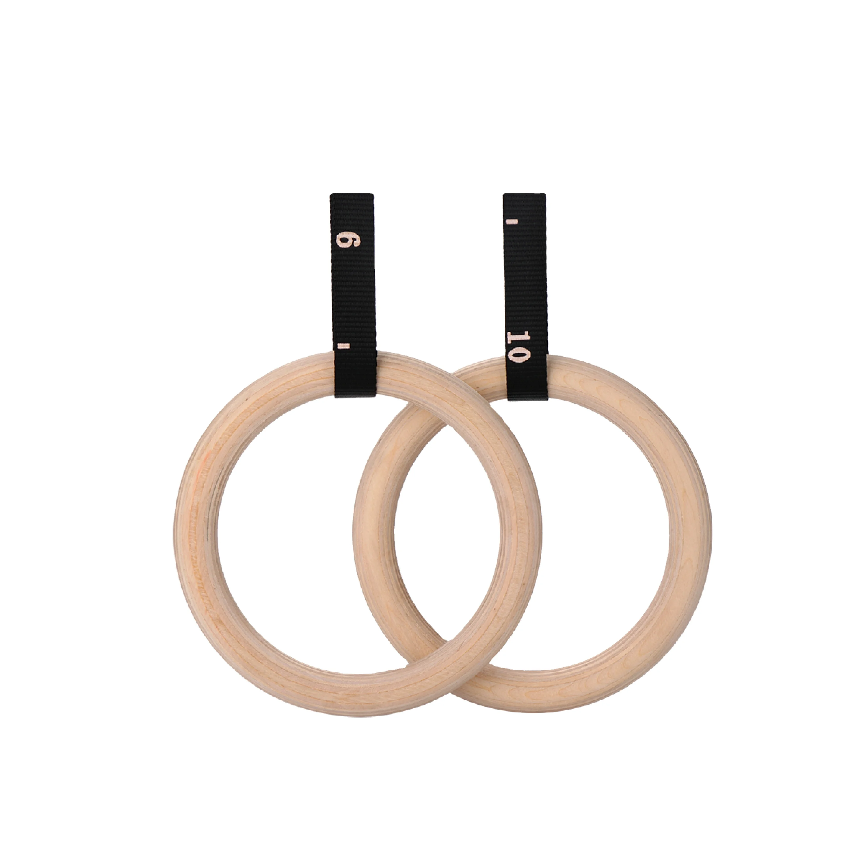 

Gym Rings Nylon Strap Cross Fitness Wooden Training Gymnastic Rings