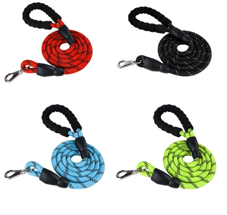 

Multi Color Reflective Round Braided Nylon Dog Leash