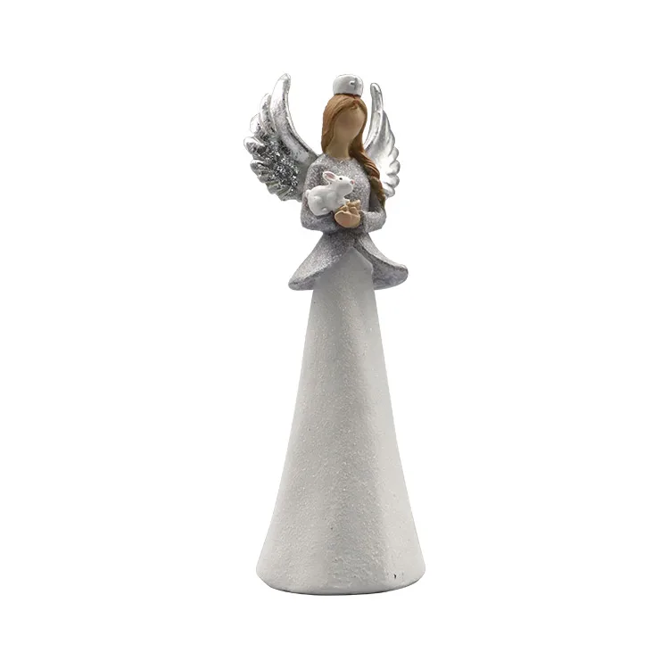 Resin New Handicrafts Angel Figurines Wholesale,Polyresin White Wings