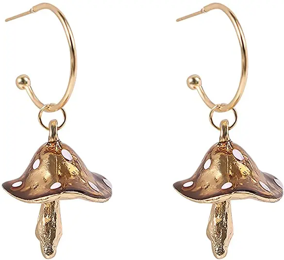 

Colorful Charm Drop Earrings Mushroom Shape Pendant Dangle Earrings for Women and Girls, Picture shows
