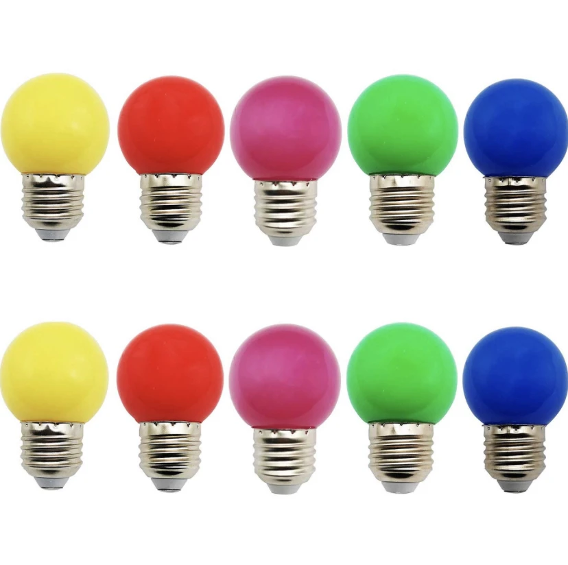 G45 Mini LED Colored Bulb,White Yellow Green Red Blue Pink  for bedroom wedding Halloween Christmas Party bar Mood Decoration