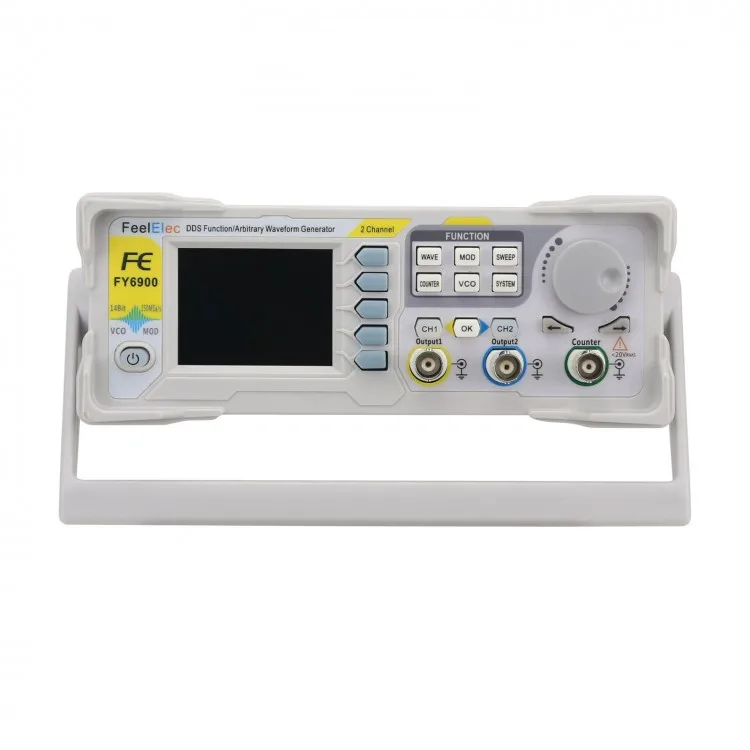 

FY6900-60M 60MHz 2-Channel Function Arbitrary Waveform Generator Pulse Signal Frequency Counter