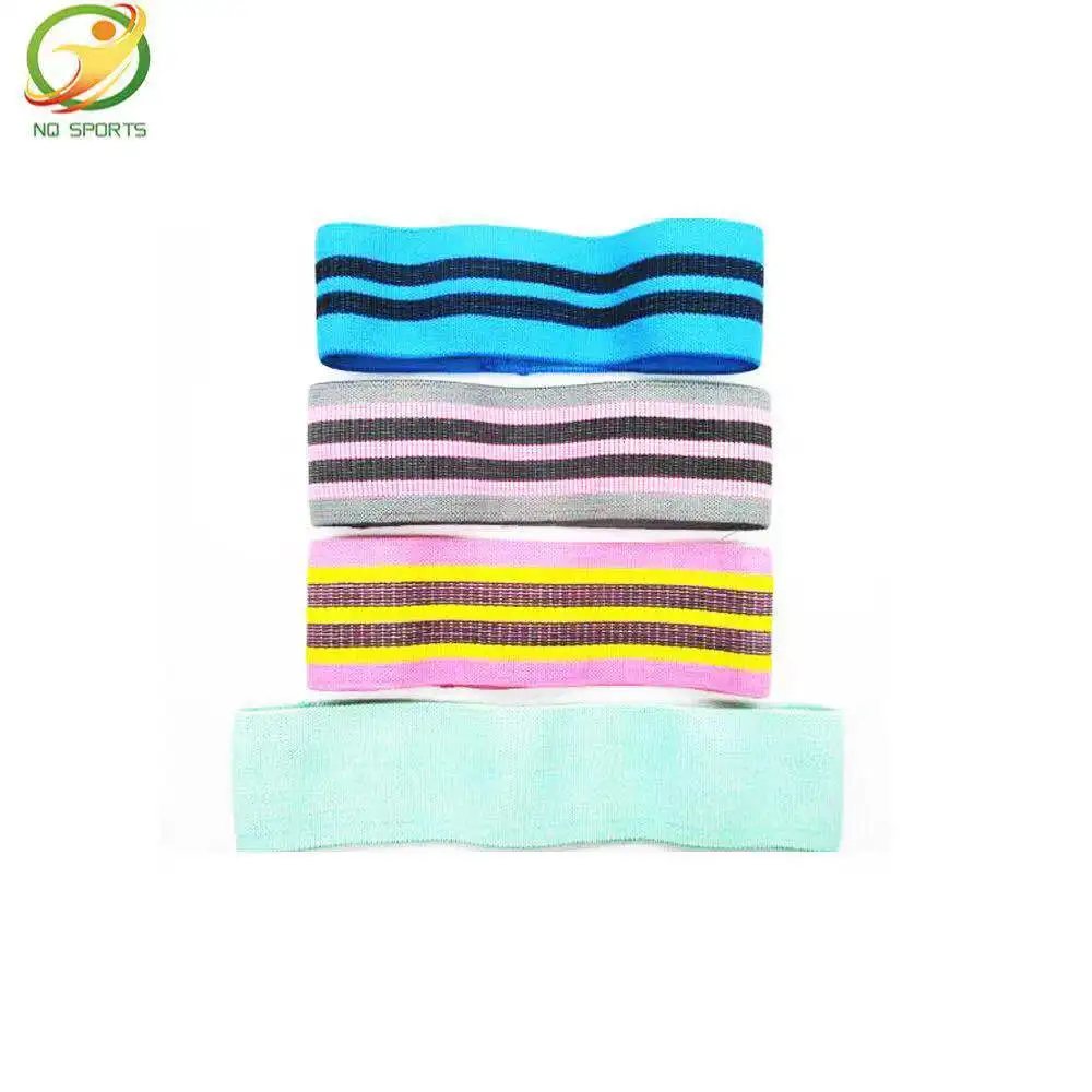 

2021 New Design No Slip Factory Hot Sale Colorful Workout Booty Exercise Fabric Cotton Resistance Hip Band, Pink or customized color