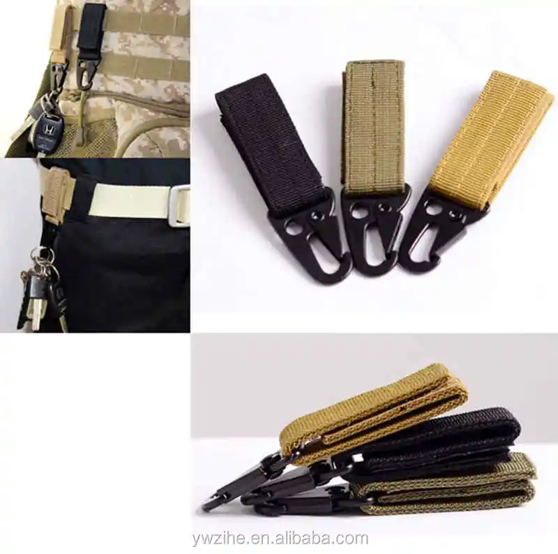 Tactical Outdoor Utility Molle Hanging Belt Buckle Backpack Bag Webbing Clip ~. 