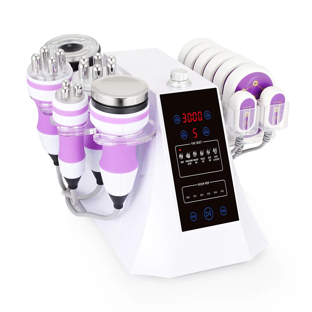 

6 in 1 RF Vacuum Photon skin tightening 40K ultrasonic cavitation slimming lipo laser weight loss beauty salon equipment