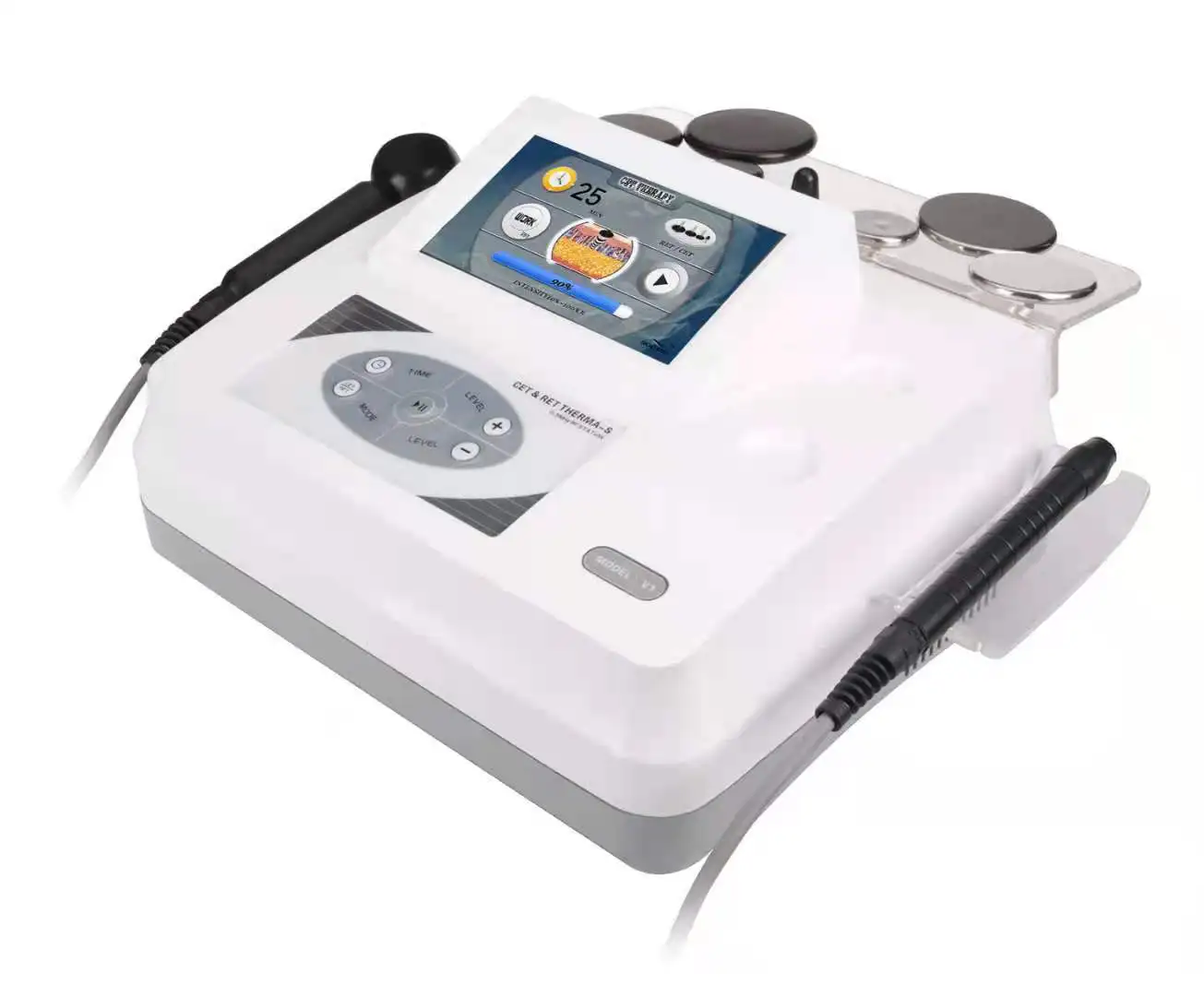 

portable Microwave Diathermy Tecar RF Machine capacitive resistive radio frequency therapy physio machine