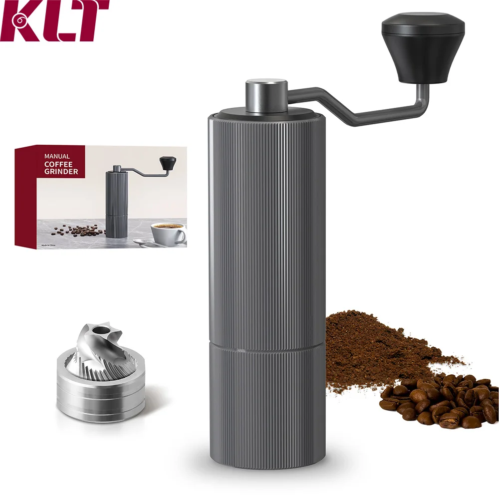 Luxury Portable Burr Coffee Grinder  Manual Coffee Grinder Aluminum Alloy Coffee Grinder