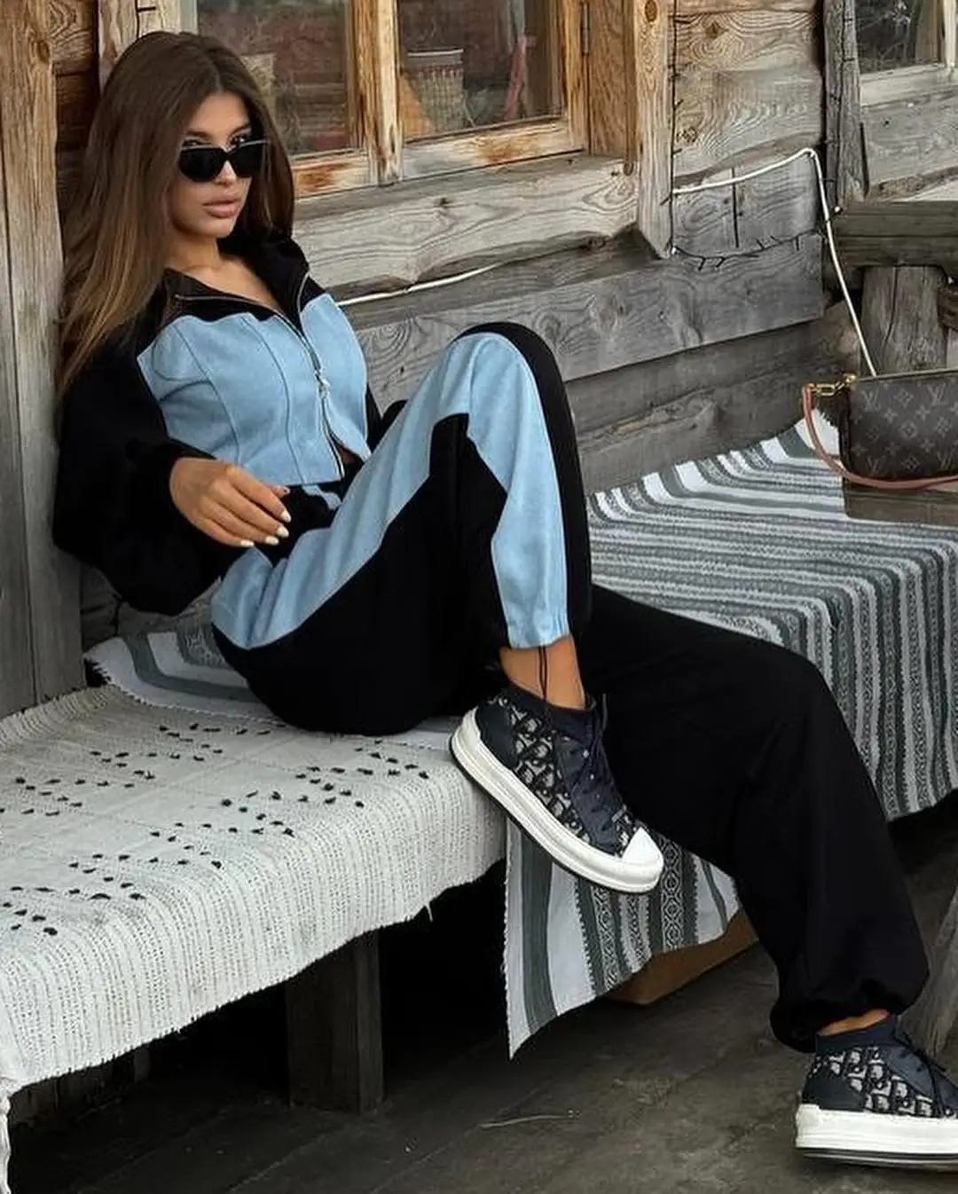 Good Selling Casual Long Sleeve Solid Color Zipper Coat Crop Top and Long Pants 2 Piece Set