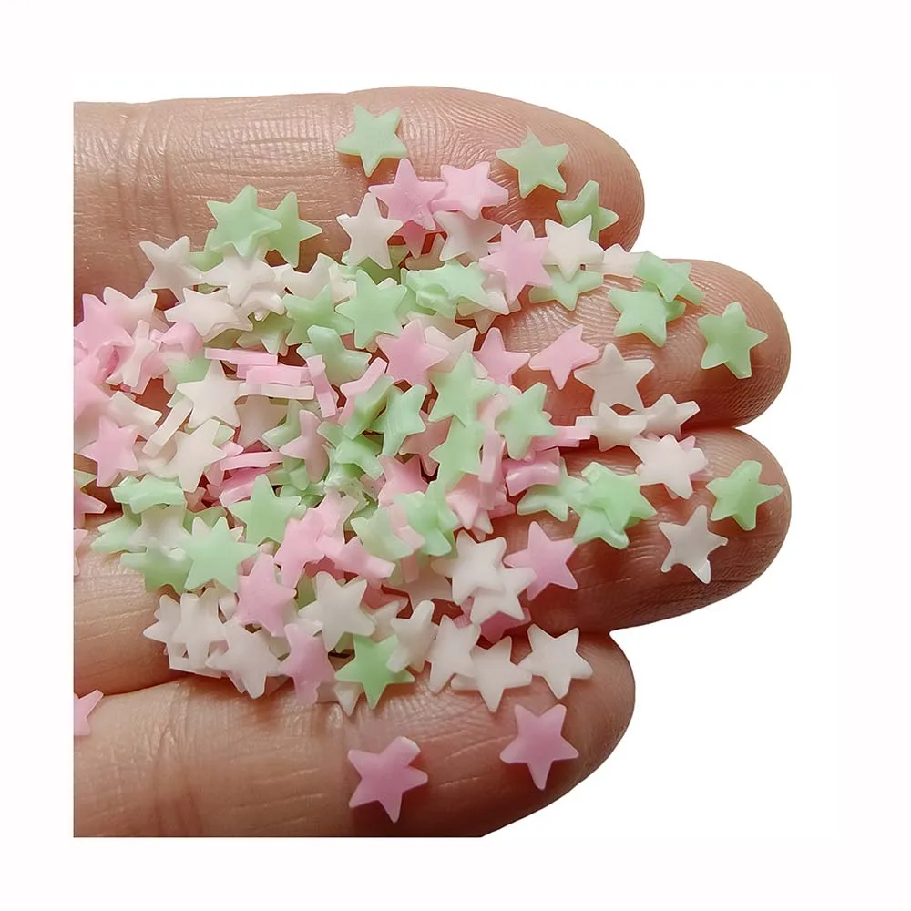 Hot Selling Cute Star Polymer Clay Slice Slime Clay Sprinkles Colorful Five Star Sprinkles for DIY CraftsSlime Fillings