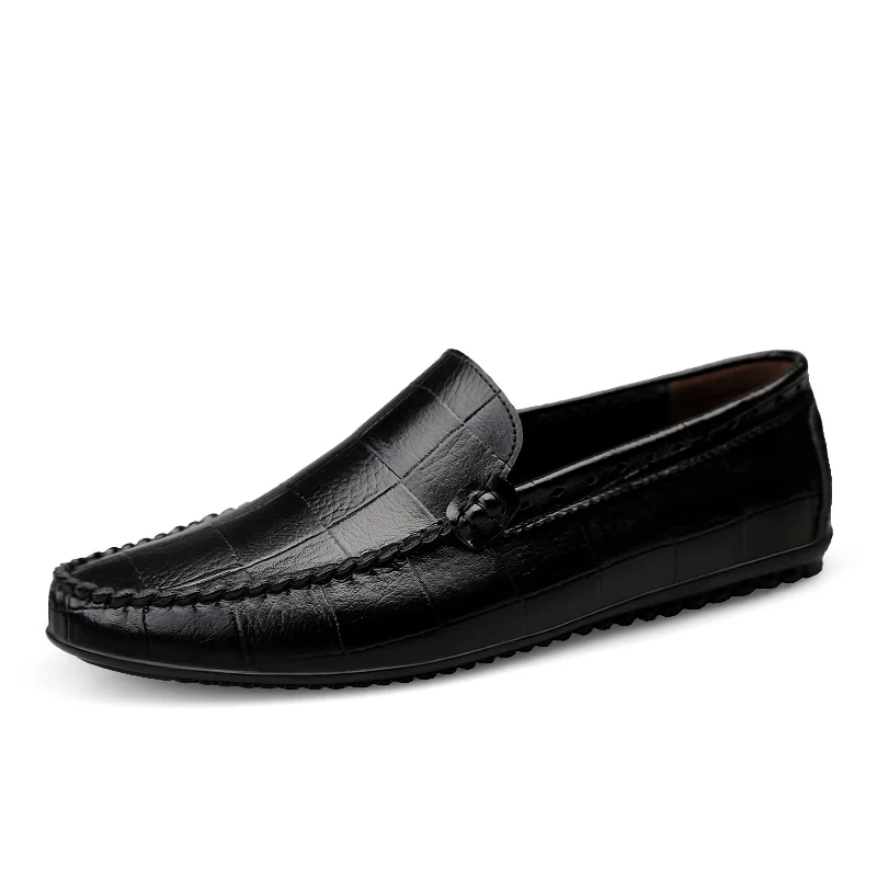 

Fashion Breathable Soft Cow Flat Leather Mens Dress Shoes Men Genuine Leather Shoes, Black,brown,blue