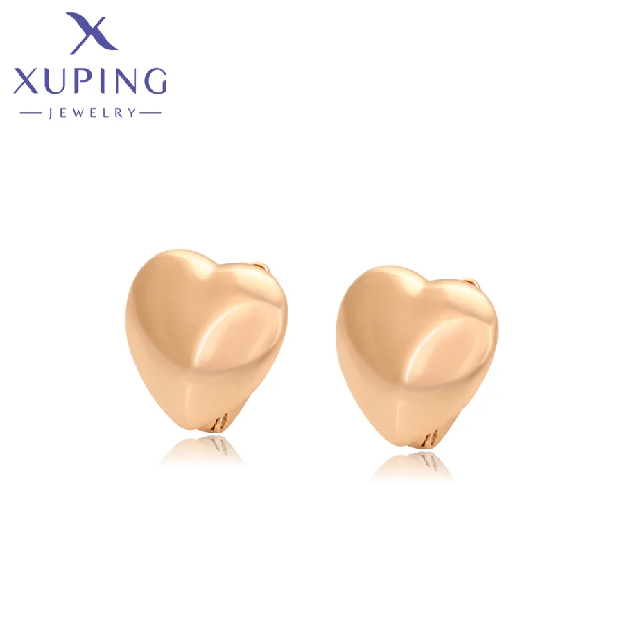 

X000833962 Xuping Jewelry Fashion Simple Jewelry Earrings 18K Gold Color Exquisite Heart Style Earrings Women Studs Earrings