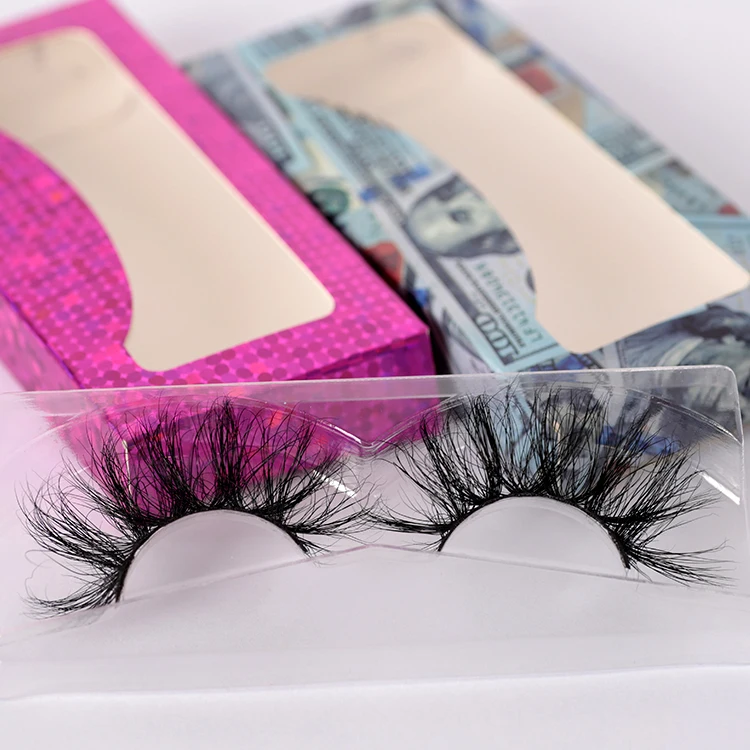 

wholesale Cotton Band Lashes 25mm 30mm 100% 3D 6D mink eyelashes vendor, Black