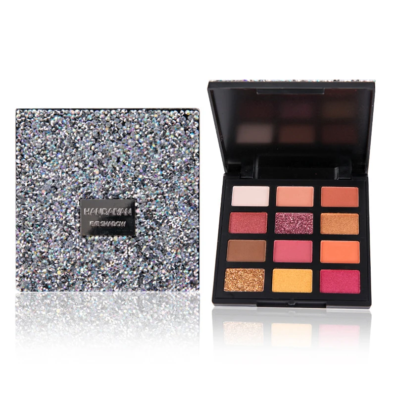 12 Colors Pigment Sombras Shimmer Matte Eyeshadow Palette OEM Eyeshadow Private Label Cosmetics