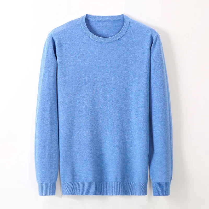 

New men's knitwear Round neck Base sweater Thin sweater Slim men's pullover Solid color Knitwear for men