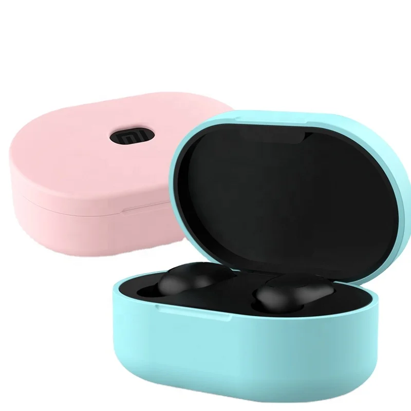 

Earphone Protector Case For Redmi Airdots Silicone Anti-fall Soft Cover Headset Charging Compartment Protective Case, 8 colors