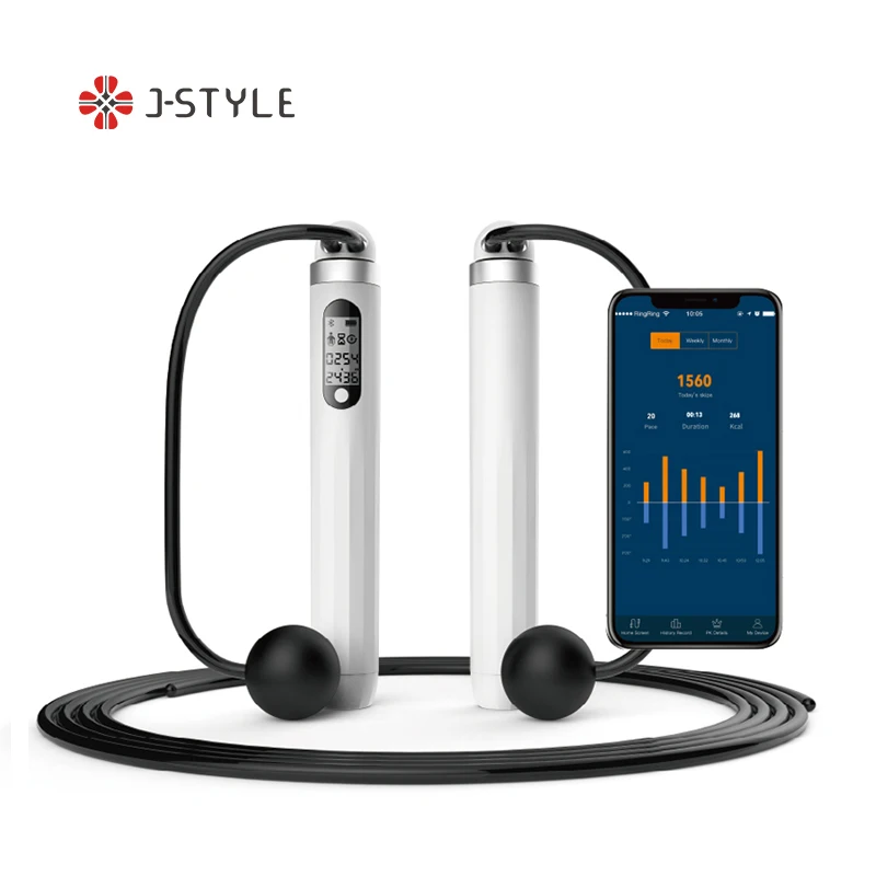 

High Accuracy Bluetooth Lcd Display Smart Skip Rope Jump Meter Rope Counter