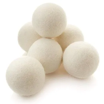 

Wool Dryer Balls XL 6 Pack 2.95 inch 100% New Zealand Wool Dryer Balls Laundry Organic Fabric Softener Hypoallergenic Baby Safe, White or customized