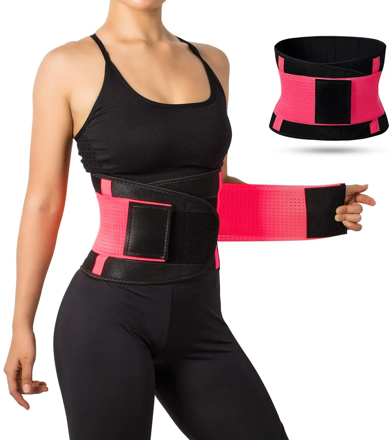 

2020 Custom waist back support workout double band neoprene waist trainer belt for ladies, Customized color