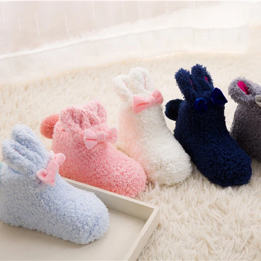 

Autumn And Winter New Thick Coral Fleece Cartoon Baby Toddler Socks, Picture shown