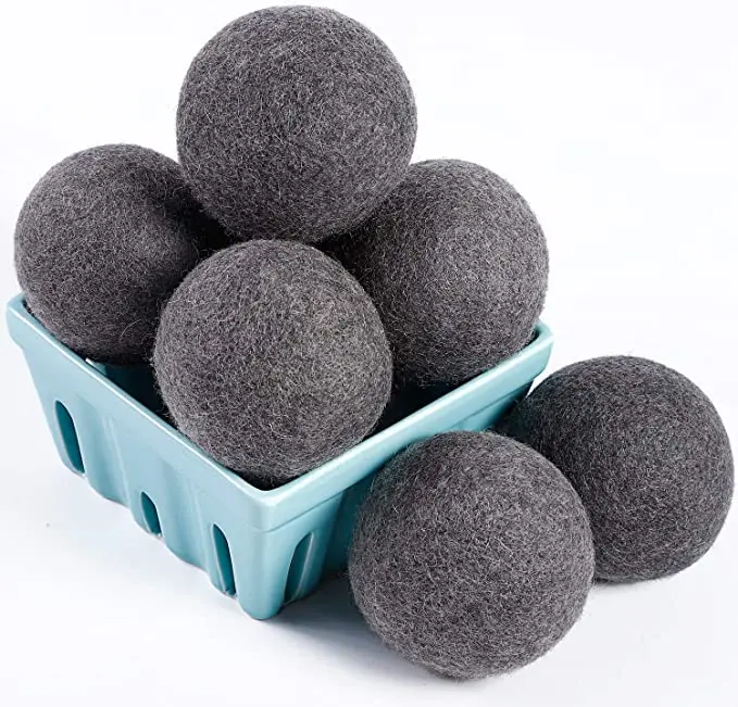 

100% Organic Anti Static New Zealand wool dryer balls XL 6 Pack, Customized color