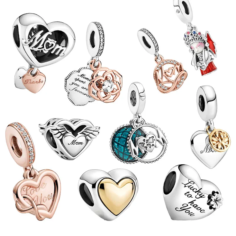 

2021 new available mother's day MOM dangle charm 925 silver pandora bracelet charms, Silver color