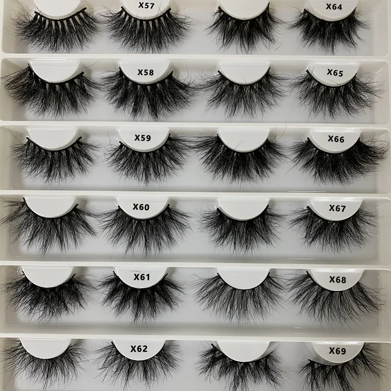 

Hot Selling 25mm Mink Eyelashes Wholesale Bulk Price 100% Real Mink Eyelashes 5D 25mm Fluffy Mink Eyelashes Custom