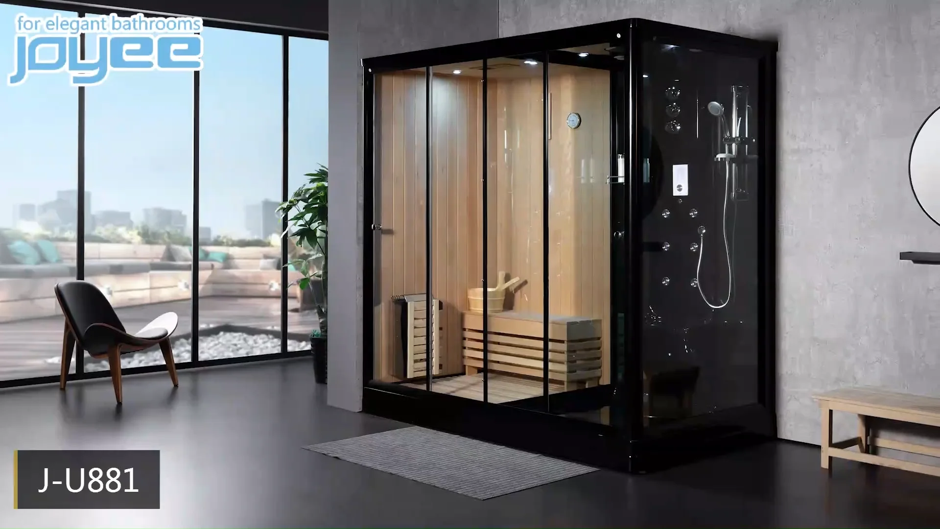 Joyee 2 Person Customized Wood Dry Sauna And Wet Steam Combined Roomsex Sauna Spa Steam Shower